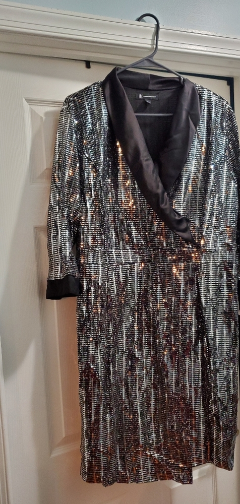 Silver sequins dress